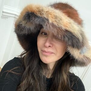 Luxurious Multicolor Faux Fur Hat
